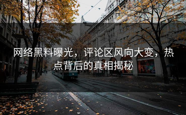 网络黑料曝光，评论区风向大变，热点背后的真相揭秘